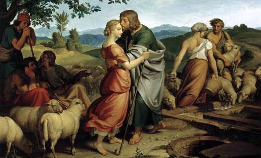 יעקב פוגש את רחל (ג'וזף ואן פוריך, 1836)