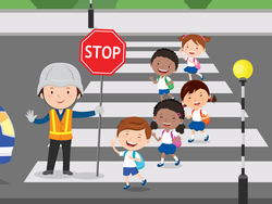 חציית כביש בליווי מבוגר