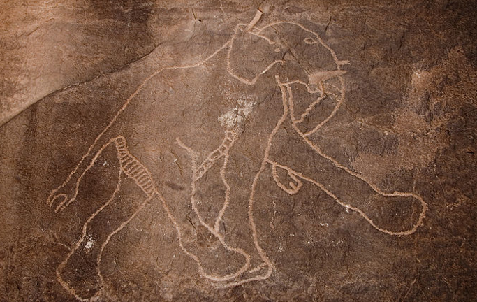 Libya 5041 Petroglyphs Tadrart Acacus Luca Galuzzi 2007