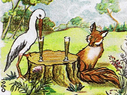 משל השועל והחסידה