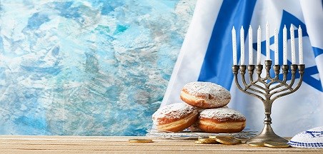 חנוכייה וסופגניות